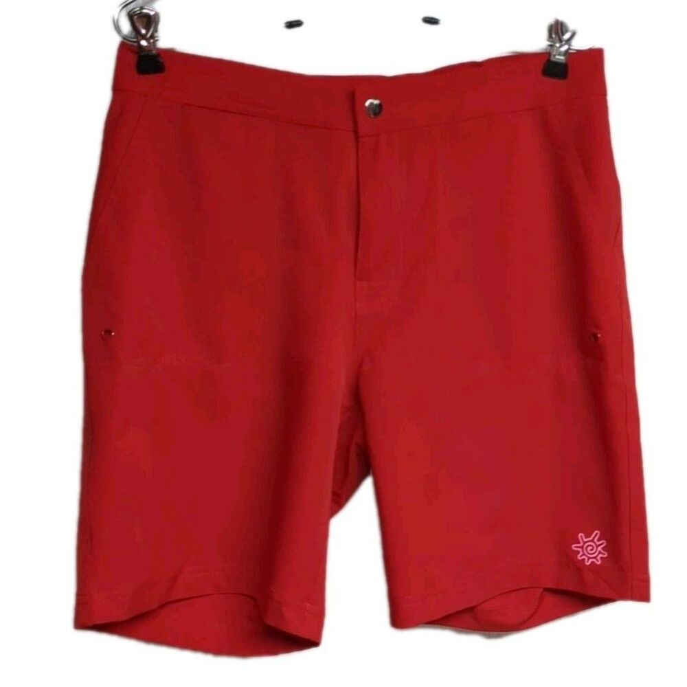 NWT UV Skinz Swim Shorts Men Medium Trunks Swimwear UPF 50+ Sunwear Red Beach M